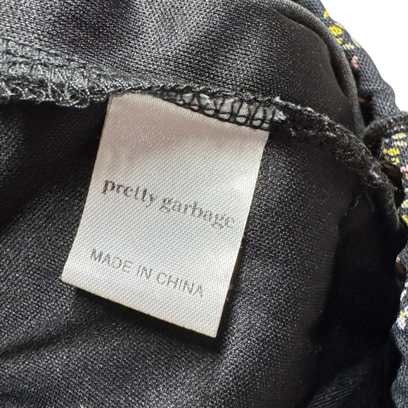 Pretty Garbage floral sheer overlay flowy pant womens m - Picture 9 of 14